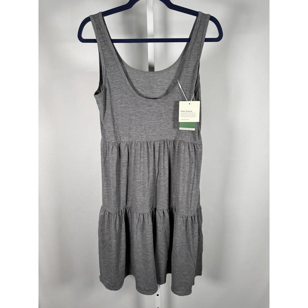 NWT Halara U Neck Ruffle Hem Flowy Mini Dress Size Large - Picture 6 of 9